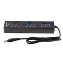 USB 2.0 Hub 10 Port USB Hub Splitter for Mac, Windows, Vista systems PC (Black)