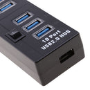 USB 2.0 Hub 10 Port USB Hub Splitter for Mac, Windows, Vista systems PC (Black)