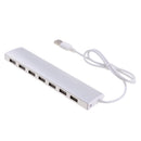 Aluminum USB 2.0 Hub 7 Port USB Hub Splitter for Mac, Windows systems PC Silver