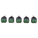 5 Pieces 3.5mm (1/8inches) Stereo Audio Male to AV 3-Screw Terminal Female Phoenix Adapter Connector