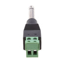 5x 6.35mm 1/4'' Audio Mono Male to Screw Terminal Female Microphone Converter Adapter