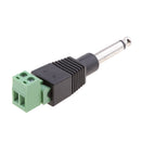 5x 6.35mm 1/4'' Audio Mono Male to Screw Terminal Female Microphone Converter Adapter