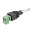 5x 6.35mm 1/4'' Audio Mono Male to Screw Terminal Female Microphone Converter Adapter