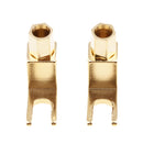 2 Pieces Hi-end Banana To Spade Adapter Plug / Speaker Cable