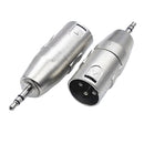 2 Pieces 3.5mm (1/8 Inch) TRS to XLR Cable Adapter (Male to Male)