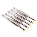 5 Pieces 1/4" Male 6.35mm Audio Cable Amplifier Connector Mono Connector Plugs with Spring for Guitar DIY Connector