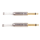 Pack of 2 Gold Plated 6.35mm 1/4 '' Male DIY Mono Plug Audio Adapter Spring