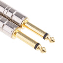 Pack of 2 Gold Plated 6.35mm 1/4 '' Male DIY Mono Plug Audio Adapter Spring