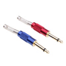 2Pieces 6.35mm 1/4 Inch Male DIY Stereo Plug Audio Adapter Connector Spring