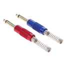 2Pieces 6.35mm 1/4 Inch Male DIY Stereo Plug Audio Adapter Connector Spring
