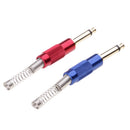2Pieces 6.35mm 1/4 Inch Male DIY Stereo Plug Audio Adapter Connector Spring