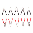 10 Pieces 75mm Insulated Testing Alligator Crocodile Clips Black Red