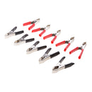 10 Pieces 75mm Insulated Testing Alligator Crocodile Clips Black Red