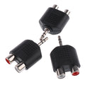 10Pieces 3.5mm Stereo Male To Dual RCA Female Adapter