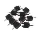 10Pieces 3.5mm Stereo Male To Dual RCA Female Adapter