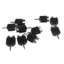 10Pieces 3.5mm Stereo Male To Dual RCA Female Adapter