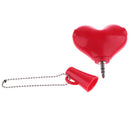 Headphone Splitter,3.5mm Audio Stereo Y Splitter Cable Cute Heart Shape Headphone Splitter Connector Adapter for iPhone, Samsung,Tablets, MP3 players Key ring