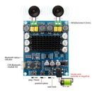 Digital Bluetooth Power Amplifier Board, Dual Channel 120W+120W TPA3116D2 CSR 4.0 Audio Stereo Amplifier, Audio Receiver for Home Theater Speaker DIY DC 12-24V Powered
