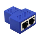 RJ45 Network Splitter Adapter - 1 RJ45 Female to 2 RJ45 Female Network Splitter Adapter, LAN Connector, Suitable for Super Category 5 Ethernet , Category 6 Ethernet Blue