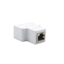 RJ45 Splitter Adapter,RJ45 Female 1 to 2 port Female Socket Adapter Interface Ethernet Cable 8P8C Extender Plug LAN Network Connector for Cat5, Cat5e, Cat6, Cat7 White