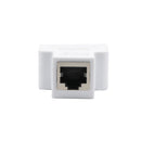 RJ45 Splitter Adapter,RJ45 Female 1 to 2 port Female Socket Adapter Interface Ethernet Cable 8P8C Extender Plug LAN Network Connector for Cat5, Cat5e, Cat6, Cat7 White
