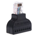 RJ45/8P8C Ethernet Plug RJ-45 Male to 8 Pin AV Terminal Screw Converter Plug for UTP Cat5 Cat6 Cat7 cable
