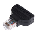 RJ45/8P8C Ethernet Plug RJ-45 Male to 8 Pin AV Terminal Screw Converter Plug for UTP Cat5 Cat6 Cat7 cable