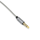 Gold-plated DIY Audio Cable Earphone Maintenance Wire DIY 3.5MM Jack Replacement 120cm Gray