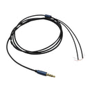 Gold-plated DIY Audio Cable Earphone Maintenance Wire DIY 3.5MM Jack Replacement 120cm Blue