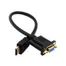 HDMI to VGA,Gold-Plated HDMI to VGA Adapter (Male to Female) for Computer, Desktop, Laptop, PC, Monitor, Projector, HDTV, Chromebook, Raspberry Pi and More - Black