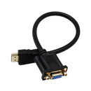 HDMI to VGA,Gold-Plated HDMI to VGA Adapter (Male to Female) for Computer, Desktop, Laptop, PC, Monitor, Projector, HDTV, Chromebook, Raspberry Pi and More - Black