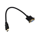 HDMI to VGA,Gold-Plated HDMI to VGA Adapter (Male to Female) for Computer, Desktop, Laptop, PC, Monitor, Projector, HDTV, Chromebook, Raspberry Pi and More - Black