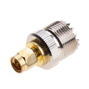 SMA Male to UHF Female SO-239 RF Antenna Adapter, SO-239 UHF to SMA Male RF Connector Antenna Adapter
