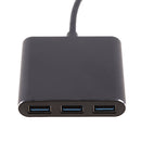 USB Hub with 4 USB 3.0 Ports, USB Splitter for Data Transfer, USB 3.0 Hub with Micro usb Port for Macbook Windows and Other Laptops Black