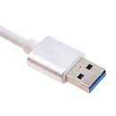 USB Hub with 4 USB 3.0 Ports, USB Splitter for Data Transfer, USB 3.0 Hub with Micro usb Port for Macbook Windows and Other Laptops Silver