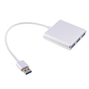 USB Hub with 4 USB 3.0 Ports, USB Splitter for Data Transfer, USB 3.0 Hub with Micro usb Port for Macbook Windows and Other Laptops Silver