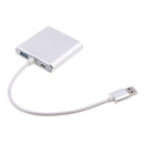 USB Hub with 4 USB 3.0 Ports, USB Splitter for Data Transfer, USB 3.0 Hub with Micro usb Port for Macbook Windows and Other Laptops Silver