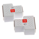 2 Pieces RJ45 Splitter, RJ45 Coupler Network Jack Female to 2 Female LAN Ethernet Splitter Connector White