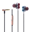 Dual Driver Earbuds with Electronic Tuning Technology, Ergonomic Comfort-Fit Musician's In Ear Headphones with Mic for iPhone, iPad, Android Smartphones, Mp3/mp4 Player, Tablet Gold
