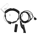 Flexible Throat Mic Microphone Covert Acoustic Tube Earpiece Headset with Finger PTT for Motorola Multiple Pin Two Way Radio Walkie Talkie