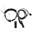 Flexible Throat Mic Microphone Covert Acoustic Tube Earpiece Headset with Finger PTT for Motorola Multiple Pin Two Way Radio Walkie Talkie