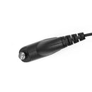 Flexible Throat Mic Microphone Covert Acoustic Tube Earpiece Headset with Finger PTT for Motorola Multiple Pin Two Way Radio Walkie Talkie