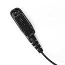 Flexible Throat Mic Microphone Covert Acoustic Tube Earpiece Headset with Finger PTT for Motorola Multiple Pin Two Way Radio Walkie Talkie