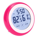 Digital LCD Display Magnet Indoor Thermometer Hygrometer Round Wireless Electronic Temperature Humidity Meter Weather Station Tester Rose