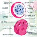 Digital LCD Display Magnet Indoor Thermometer Hygrometer Round Wireless Electronic Temperature Humidity Meter Weather Station Tester Rose
