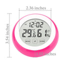 Digital LCD Display Magnet Indoor Thermometer Hygrometer Round Wireless Electronic Temperature Humidity Meter Weather Station Tester Rose