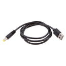 USB DC Power Charging Cable USB-A to 2.1mmx5.5mm DC Tip Plug Charging Cord