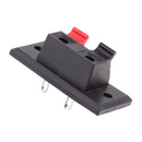 2-Way Stereo Speaker Plate Push Release Connector Terminal 4 Pieces