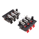 6 Way 2 Row Speaker Terminal Clip Connector 6 Positions Audio Cable Push Type 4 pieces