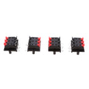 6 Way 2 Row Speaker Terminal Clip Connector 6 Positions Audio Cable Push Type 4 pieces